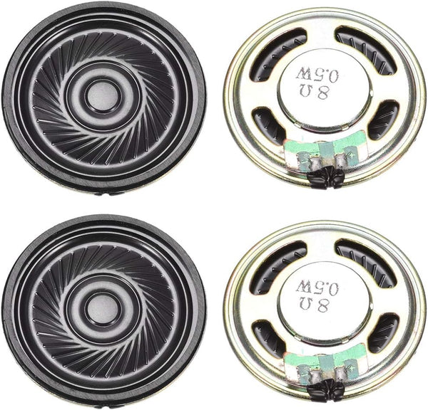 uxcell 4pcs 0.5W 8 Ohm DIY Magnetic Speaker 36mm Round-Shape Replacement Loudspeaker
