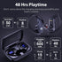 bmanl Wireless Earbuds Bluetooth Headphones, 48hrs Playback, Over-Ear Buds with LED Display, Built-in Mic for Workout