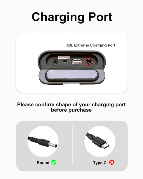 JBL Xtreme 2 Charger, 19V Power Cord Adapter Compatible with Xtreme 1, Boombox 1 & 2, Xtreme Special Edition, 9.8FT