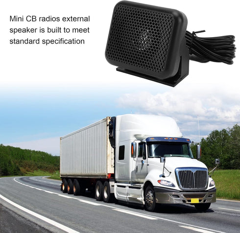 Radios External Speaker, 3W 8O Black ABS Two Way Universal CB Speaker for Car Radio and Small Speakers