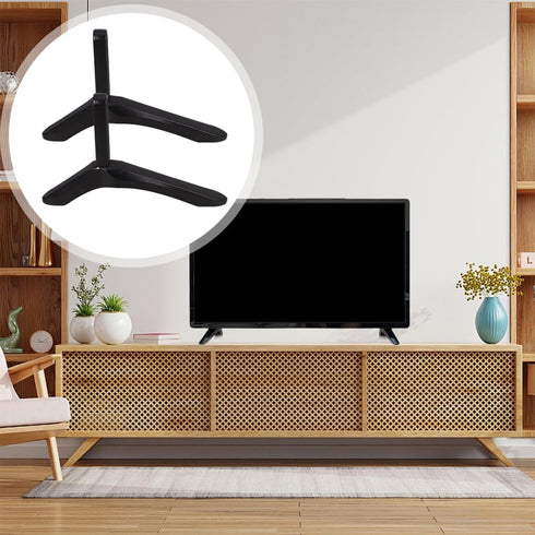 Toddmomy No-Drill Aluminum Alloy TV Stand Base Universal Tabletop TV Legs Replacement for Living Room Televisions