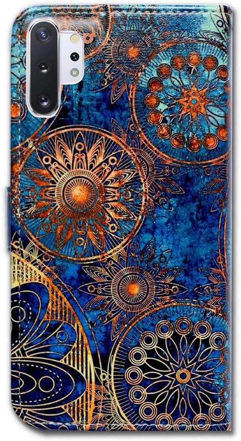 Note 10 Plus Leather Case for Samsung Galaxy, Gorgeous Colours Circle Card Slot Wallet Cover