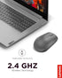 Lenovo 530 Full Size Wireless Computer Mouse for PC and Laptop, 2.4 GHz Nano USB Receiver, Ambidextrous Design,