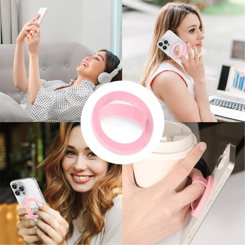 STEZHOU 16/15/14/13/12 Magnetic Silicone Ring Grip Phone Holder, Loop Grip Phone Holder,Magnetic Phone Loop,Magsafe