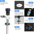 12V USB Outlet Aluminum Car Charger PD65W for Laptops, Quick Charge 3.0 USB Port with Voltmeter for RV Marine Boat