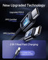 Retractable Car Charger, 66W Super Fast USB Charger with Dual Type-C Cables and 2 USB Ports for iPhone and Samsung