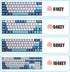 Hyekit PBT Keycaps, 134 Keycaps Shoko Dye-Sublimation Set, 6.25u 7u Spacebar, Cherry Profile for Mechanical Keyboards