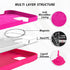 ZUSLAB Neon Pink Magnetic Silicone Case for iPhone 14 Pro, Compatible with All MagSafe Accessories & Charging