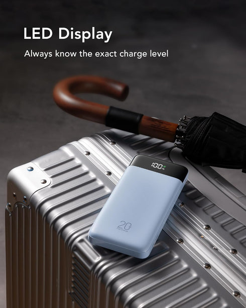Charmast 20000mAh Portable Charger with Built-in Cables, 20W Fast Charging Battery Pack for iPhone, Tablets & More