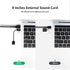 ENVEL USB to 3.5mm Audio Adapter - External Stereo Sound Card with Dual TRS 3-Pole Jack for PS4/PS5/PC