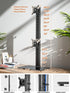 Dual Monitor Stand - Vertical Stack Screen Free-Standing Riser Fits Two 13 to 34 Inch Screens, Height Adjustable