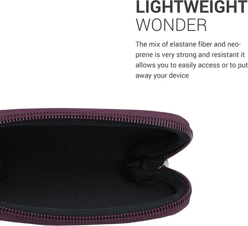 kwmobile Neoprene Case for Apple Magic Mouse 1/2, Soft Pouch Carry Bag, Berry