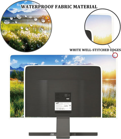26, 27, 28 Inch Summer Baocicco Sunlight Scenery Monitor Dust Covers Spring Outdoor View Mountains Grassland Lake