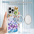 Zeggi 15 15 6.1'' for iPhone Case(Compatible with Magsafe),Gradient Butterfly Transparent Magnetic Anti-Fall White