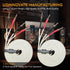 2 Pack 14 AWG OFC Speaker Cable with Pin Banana Plugs, HiFi 1.5m/4.9Ft White Square Wire