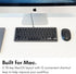 Macally Wired Keyboard for Mac with USB Hub (2X USB-C / 1x USB-A), Small Apple Keyboard for MacBook Pro/Air, iMac