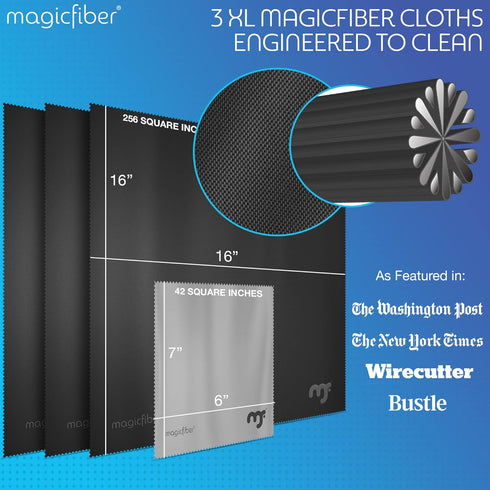 MagicFiber Extra Large Microfiber Cleaning Cloth for TV, Screens, Windows, Mirrors & More