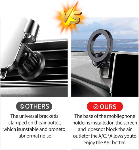 MaserWeller 2021-2024 12.3-Inch 360 Car Phone Holder for Toyota Venza Accessories, Screen Fixed Clip, Rotation Phone