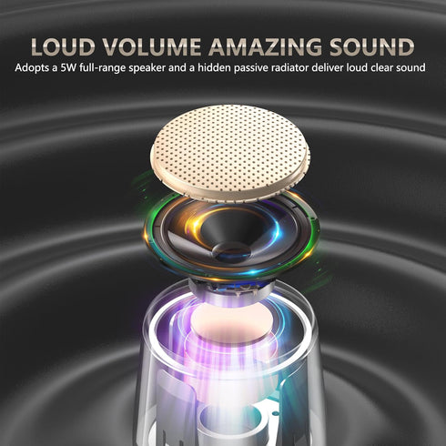 INSMY Small Bluetooth Speaker, Waterproof Mini Portable Wireless Speaker with Punchy Bass, Handheld Pocket Size
