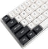 YMDK YSA Ball Shape Double Shot PBT Keycaps for MX Keyboard, 104 87 61 Melody 96 KBD75 ID80 GK64 SP84 (Black White Mix)