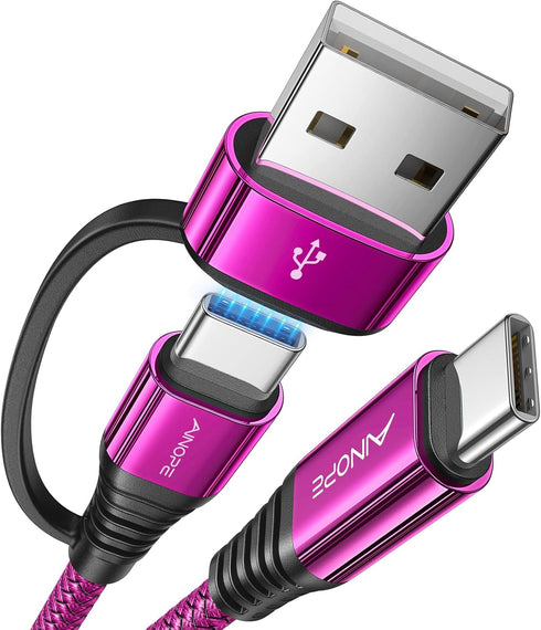 AINOPE 10FT USB C to USB C Cable - Fast Charging for iPad Pro, iPhone 15 Pro Max, MacBook, Samsung Galaxy S24.