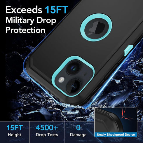 Shop the iPhone 15 Plus Case: Heavy Duty, Full Body Rugged, Built-in Screen Protector, Shockproof & Dustproof Cover.