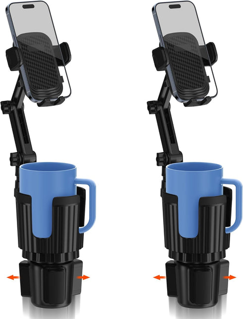 2 Pack Newlest 2 in 1 Phone Mount for Car Cup Holder