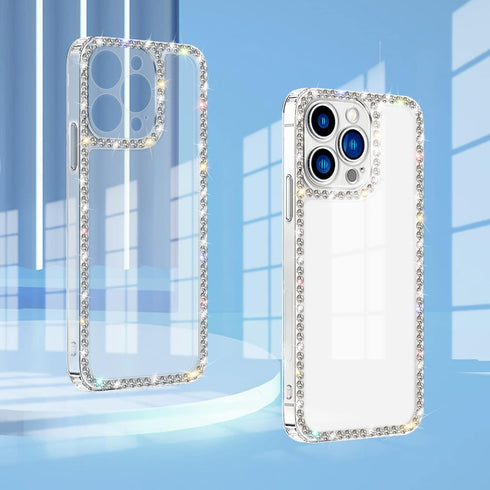 Cute Bling Diamond Rhinestone Clear Case for iPhone 11, Luxury Fashion Protective 3D Phone Case for Girls & Women