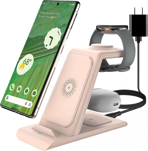 3 in 1 Wireless Charger for Google Pixel Watch - Charging Station for Pixel Devices and iPhone