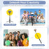 SENSYNE 360 Selfie Stick with Light, Phone Tripod with Rotatable Handle Compatible with Cellphones