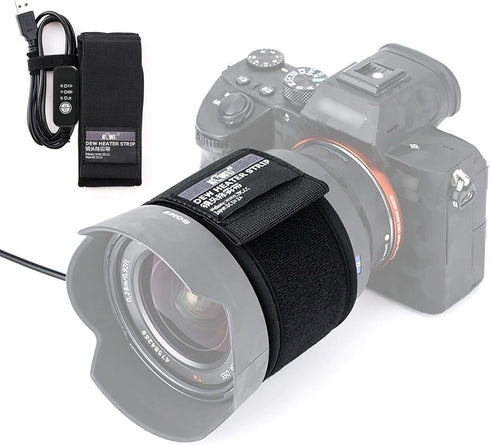 KIWIFOTOS USB Lens Warmer, Lens Dew Heater Strip with Temperature Regulator, Condensation Prevention
