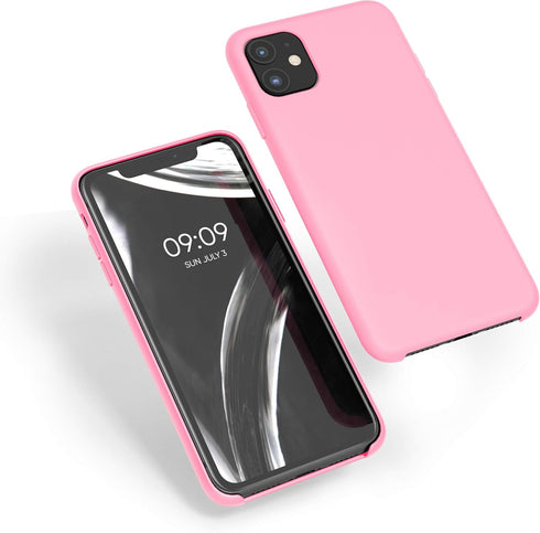 kwmobile Light Pink TPU Silicone Case for Apple iPhone 11 - Soft Finish Phone Cover