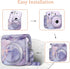 Fintie Protective Case for Fujifilm Instax Mini 12 Instant Camera, Premium Vegan Leather Bag Cover, Lilac Marble