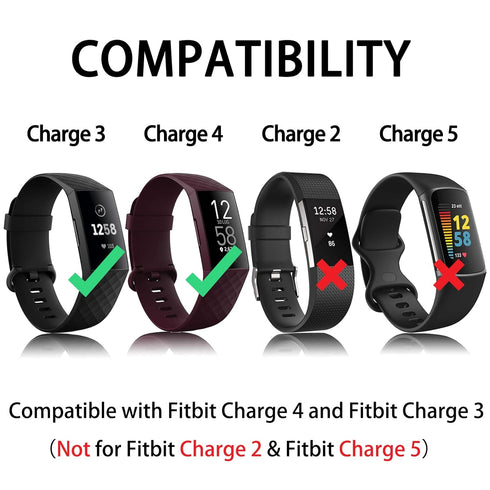 Meliya USB Charging Cable for Fitbit Charge 4 / Charge 3, 3.1 ft Replacement Dock Stand for Fitness Tracker.