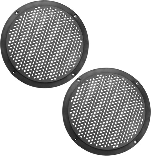 Unifizz 2pcs 6'' Plastic Audio Speaker Cover, Mesh Subwoofer Grill Horn Guard Decorative Circle Grille Protector Black