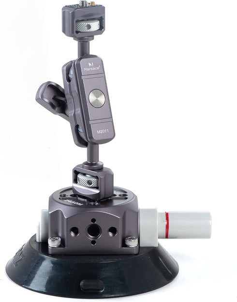 IMT 4.5" Camera Suction Cup Mount for Car, Quick Release Vacuum Suction Mount with 360° Ball Head