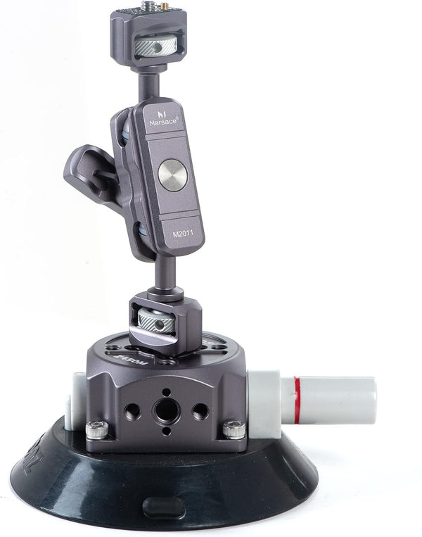 IMT 4.5" Camera Suction Cup Mount for Car, Quick Release Vacuum Suction Mount with 360° Ball Head