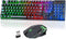 CHONCHOW Wireless Keyboard and Mouse Combo - 2.4G Rechargeable USB Rainbow LED Backlit