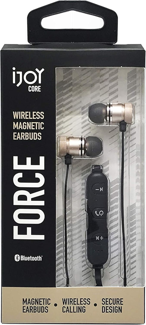 iJoy Bluetooth Wireless Sport Earbuds IPX4 Sweatproof Headphones with Microphone, Noise Cancelling for Workout,