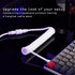 USB C Coiled Cable, Double-Sleeved Mechanical Coiled USB C Cable with Detachable Metal Aviator, USB-C to USB-A (White)