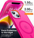 CANSHN Translucent Matte Back Case for iPhone 14/iPhone 13, Compatible with MagSafe, Hot Pink
