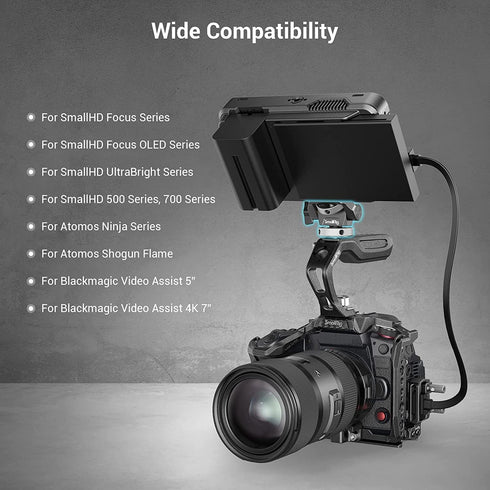 SMALLRIG Monitor Holder Mount for 5" and 7" Monitors, Swivel and Tilt Adjustable with Cold Shoe - 2905