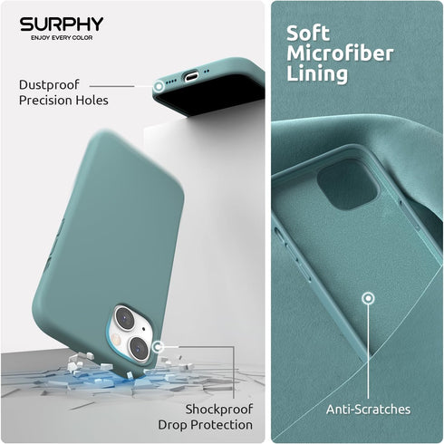 SURPHY Magnetic Case for iPhone 13 Mini, Compatible with MagSafe (5.4 inch 2021 Release), Liquid Silicone Phone Case