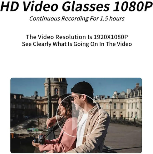 Tangxi 1080P Camera Glasses, HD Video Camera Sunglasses for Men Women, Anti Shake & Wide Angle Lens Action Camera