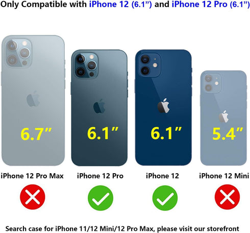 JIAXIUFEN Compatible iPhone 12 Pro Case, Marble Slim Shockproof TPU Soft Rubber Cover (Black)
