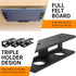 3 PCS Under Desk Laptop Mount with Anti-Scratch Felt Board, Durable Holder Tray for Laptop Storage