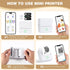 Thermal Mini Printer, Portable Inkless Sticker Maker, Bluetooth Printer for Phone, Compatible with iOS & Android