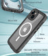 iPhone 15 Plus Case, Waterproof Shockproof IP68 with Built-in Screen Protector and Magnetic Ring, Black