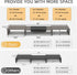 WESTREE Triple Dual Monitor Stand Riser, 56" Extra Long Adjustable Monitor Stand, 3 Shelf Desktop Organizer for Computer