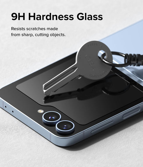 Ringke Cover Display Glass for Samsung Galaxy Z Flip 6 - Shatterproof Coverage, Tempered Glass Screen Protector